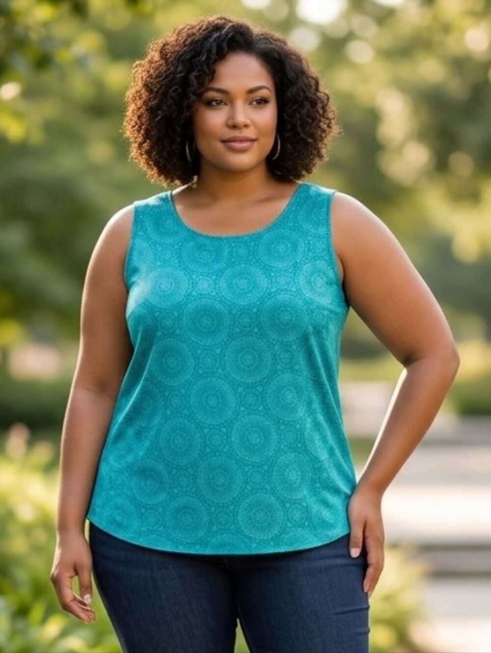 Casual Tank Top In Plus Size